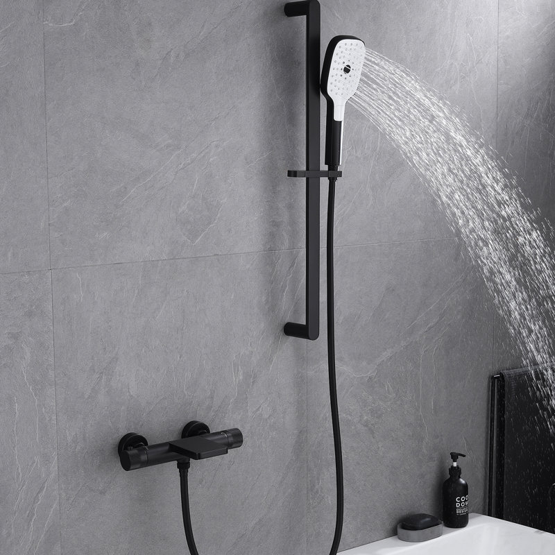 Ensemble de robinet de douche thermostatique avec douche à main réglable à 3 réglages