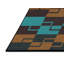 Tapis vert/brun à motifs-1255327536