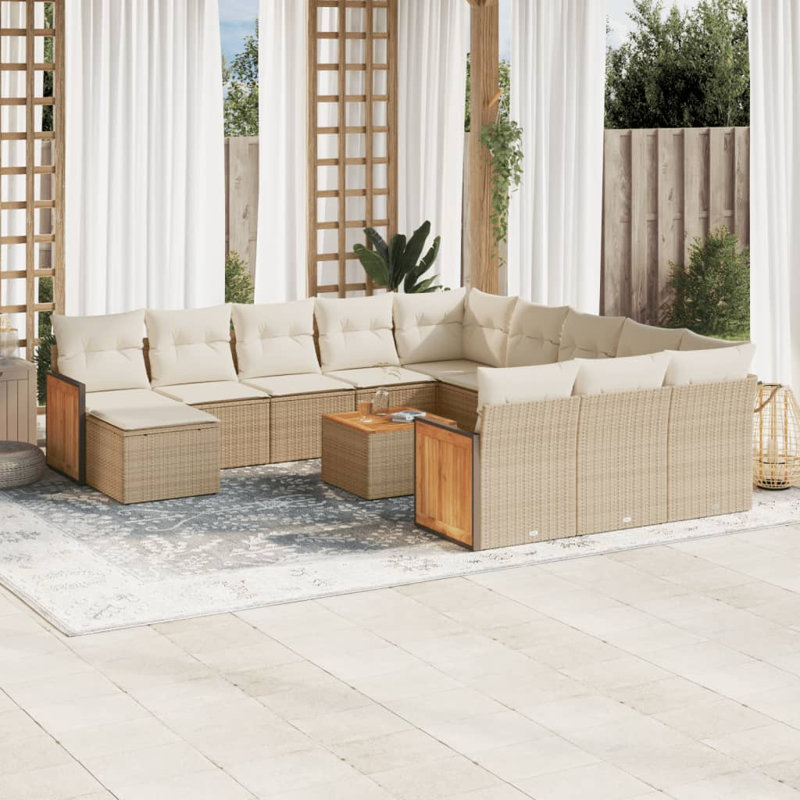 Ensemble de canapé de jardin Vidaxl beige