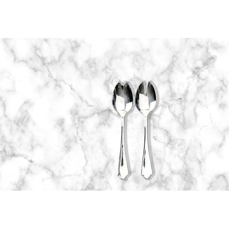 Dolce Vita Stainless Steel Salad Servers, Silver