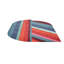 Wool Geometric Area Rug in Blue/Red-278998367
