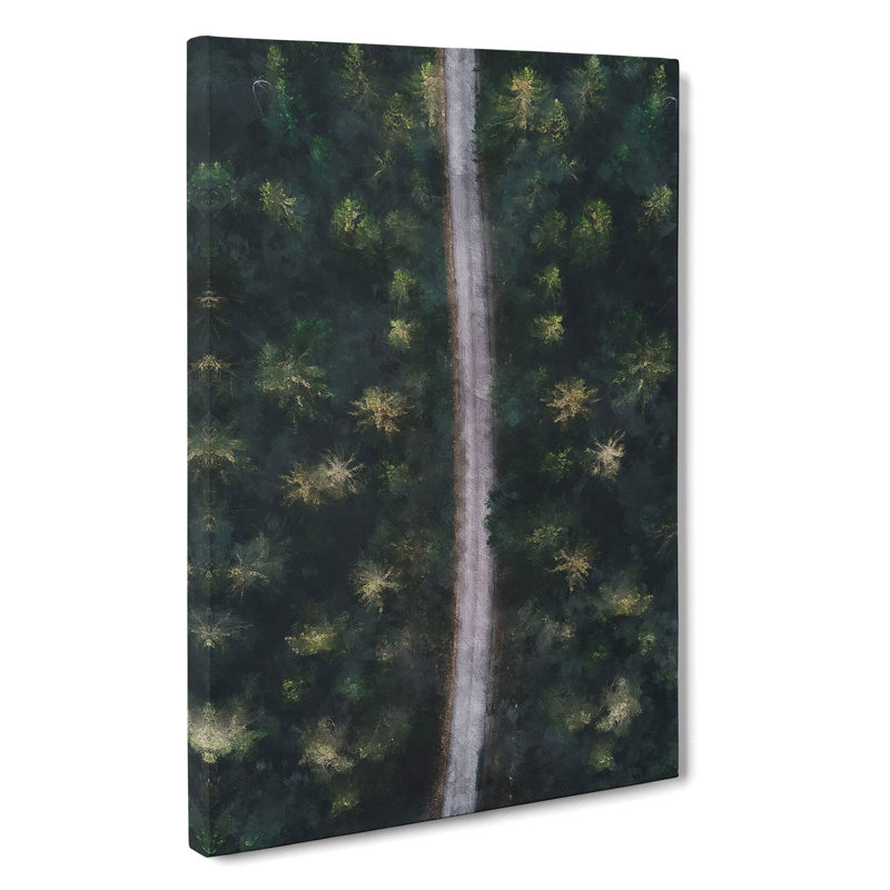 The Forest Road in Sweden - Wrapped Canvas, 60cm H x 40cm W x 3cm D