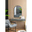 24 "x 36" miroir arqué noir avec cadre en métal pour la construction de vestibule de chambre à coucher de salon