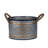 Of Three Metal Pots With Rope Handles And Gold Ornament Piece, Grey Multi Color Blend, Space - Saving Nesting Design, 4.2 Lbs Decorative Pot 3 Adornment Feature Cottage Inspired Progressive Sizing