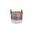 Triple Tone Wicker Storage Basket with Lining