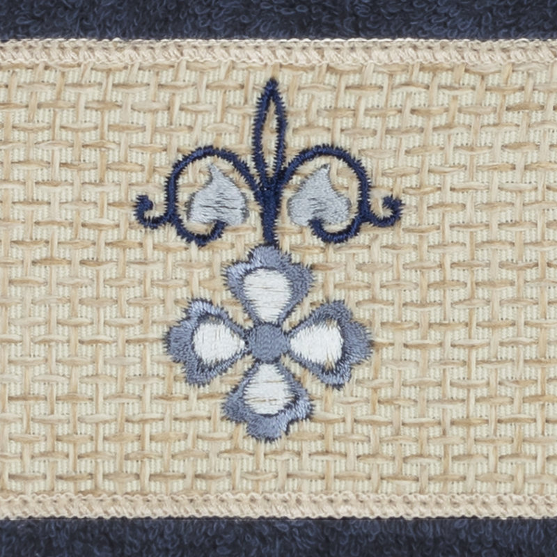 Quinn Turkish Cotton Midweight Washcloth, Midnight Blue