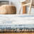 Hand Tufted Wool/Cotton Southwestern Rug in Ivory/Navy-1651384058
