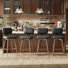 Modern Swivel Upholstered Counter Stools with Metal Frame