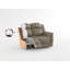 Causeuse inclinable double classique avec plateau de rangement Classic Sandy Brown