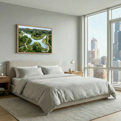 Ensemble de 1 tableau sur toile représentant un paysage naturel