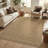 Boho UV-Resistant Woven Indoor/Outdoor Area Rug In Sand Beige-1391314917-1391314913