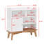 Armoire de rangement à couleurs contrastantes avec base en bois massif, polyvalente pour la maison et le bureau, design durable et élégant