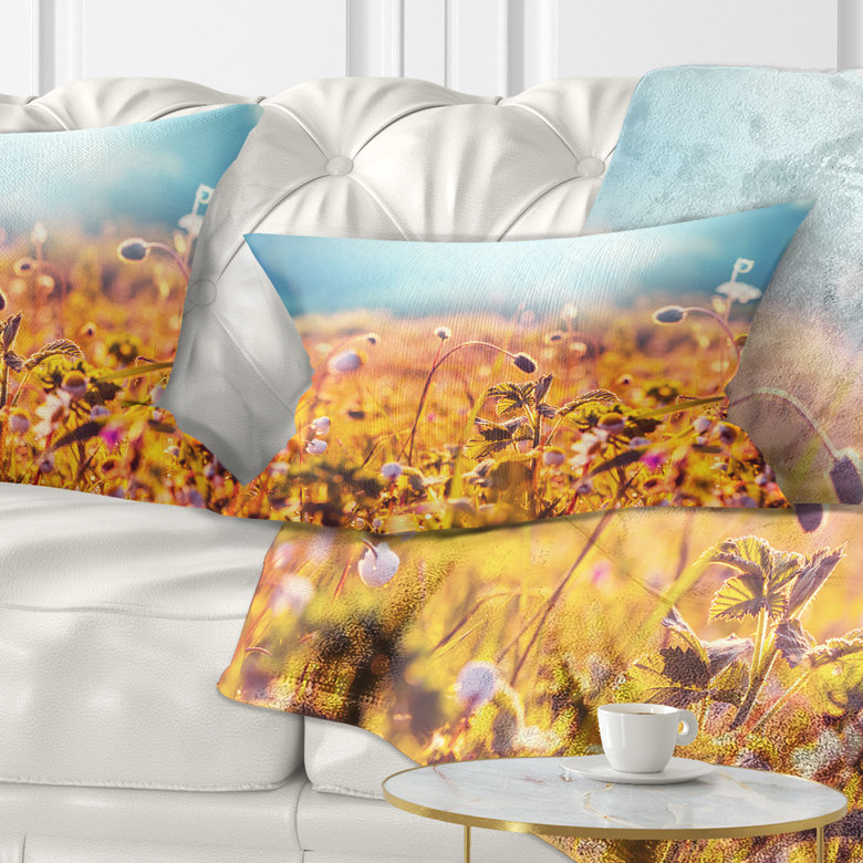 Coussin d’été floral avec une belle oreiller lombaire à fleurs