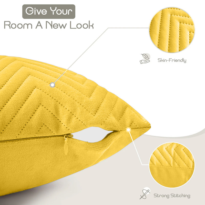 Square Throw Pillow Insert, Ochre