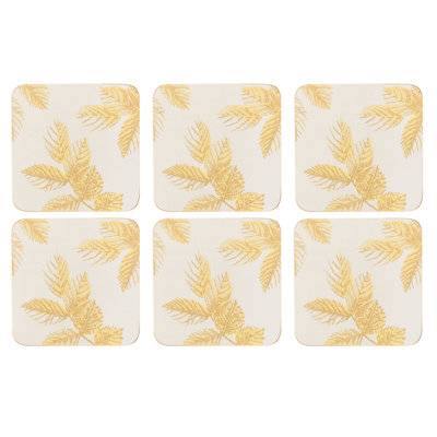 Pimpernel S.M. Sous-verres Etch Leaves 4 po x 4 po