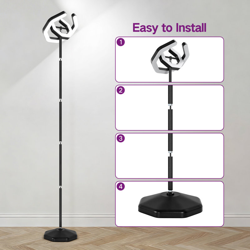 Lampe sur pied à DEL 72,83 "à intensité variable avec télécommande