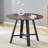 Modern Minimalist Round Multifunctional Table: 42 - Inch Diameter, MDF Tabletop With Deep Wood Grain, Black Metal Legs, Dual - Purpose As Dining & Coffee Table, Ideal For Home And Office Settings, Combining Style And Practicality