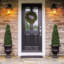 Topiaire artificiel, faux arbuste en pot en plastique noir-728354305-728725904