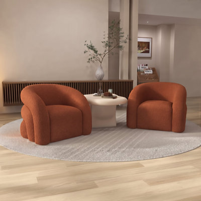 Coyle Upholstered Swivel Barrel Chair