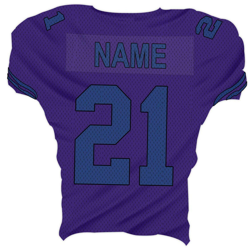 Décalcomanie murale nom et numéro personnalisé jersey, H 16 po x l 16 po, Mauve