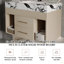 Ensemble de meuble-lavabo flottant 29,9 po avec lavabo sous-comptoir en céramique fritté et fixation murale pour petites salles de bain, appartement
