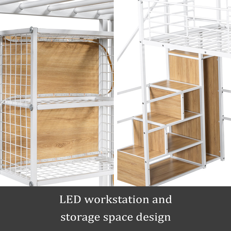 Metal Loft Bed, Twin