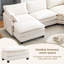 Canapé modulaire en U 113,2 po Beige-1813690184