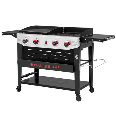 Royal Gourmet 4-Burner Liquid Propane Gas Grill Combo Griddle