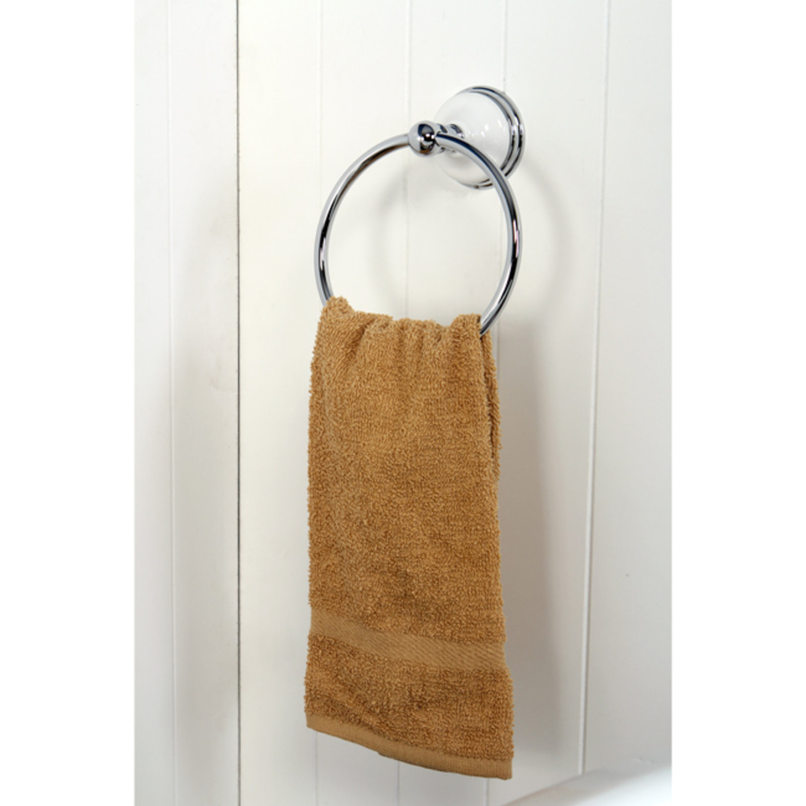 Kingston Brass Victorian Towel Ring, Polished Chrome