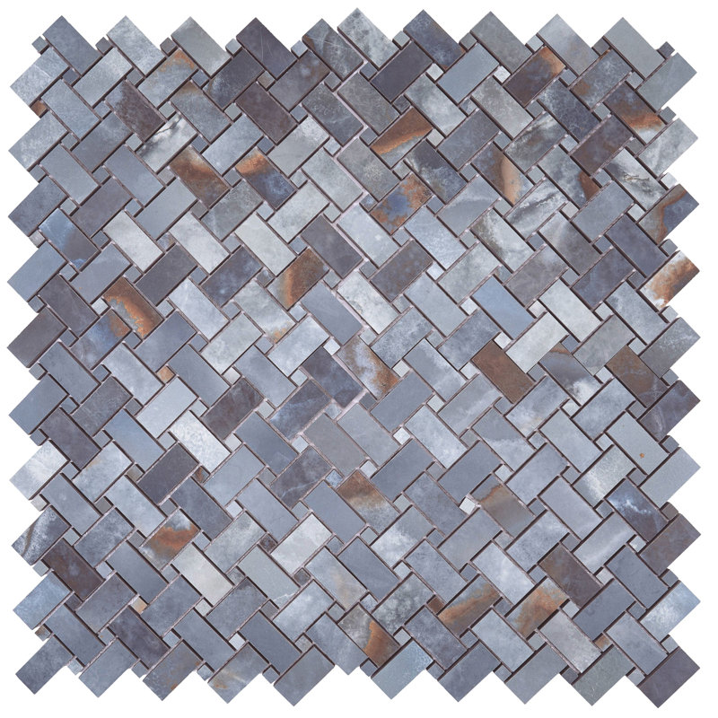 Feuille de mosaïque en porcelaine Splendor l 11,81 po x L 11,81 po