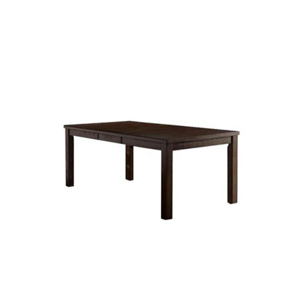 Valen Brown Four Legs Base Dining Table Seats 6