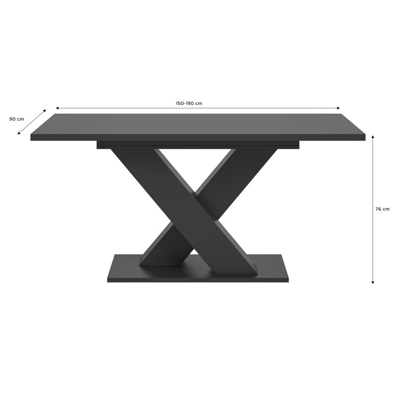 Extendable Dining Table Motion, Grey
