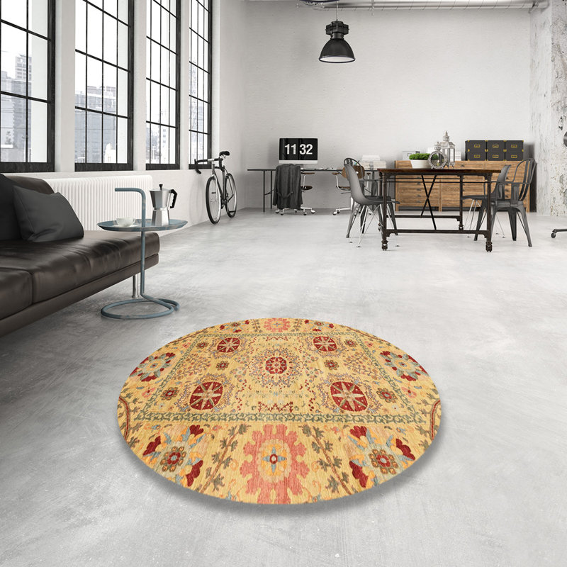 Abstract Indoor Rug, Round 7'