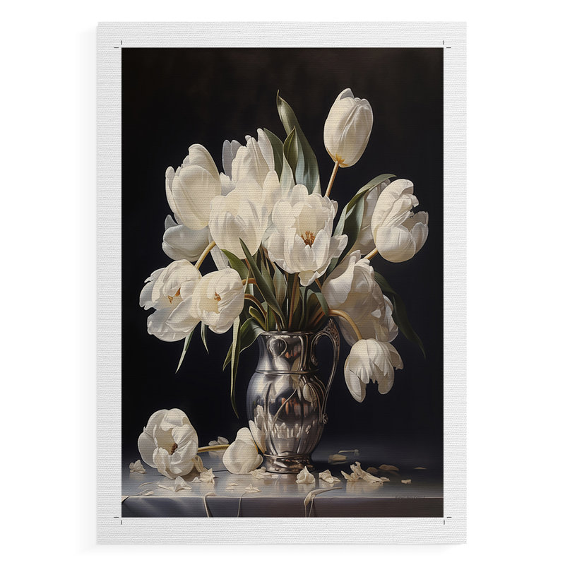 FLORAL Series DCCVII - Impression sur toile seulement - NON CADRE, H 18 po x l 12 po