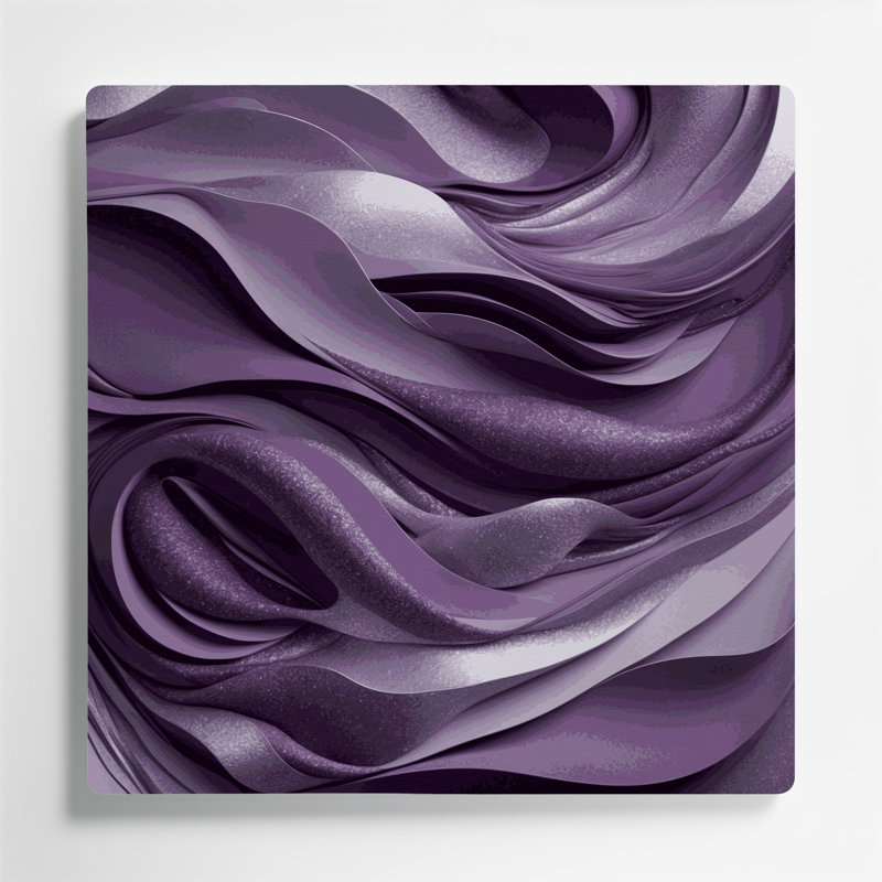 «Abstract Landscape 61», art mural en métal mauve, H 12 po x l 12 po