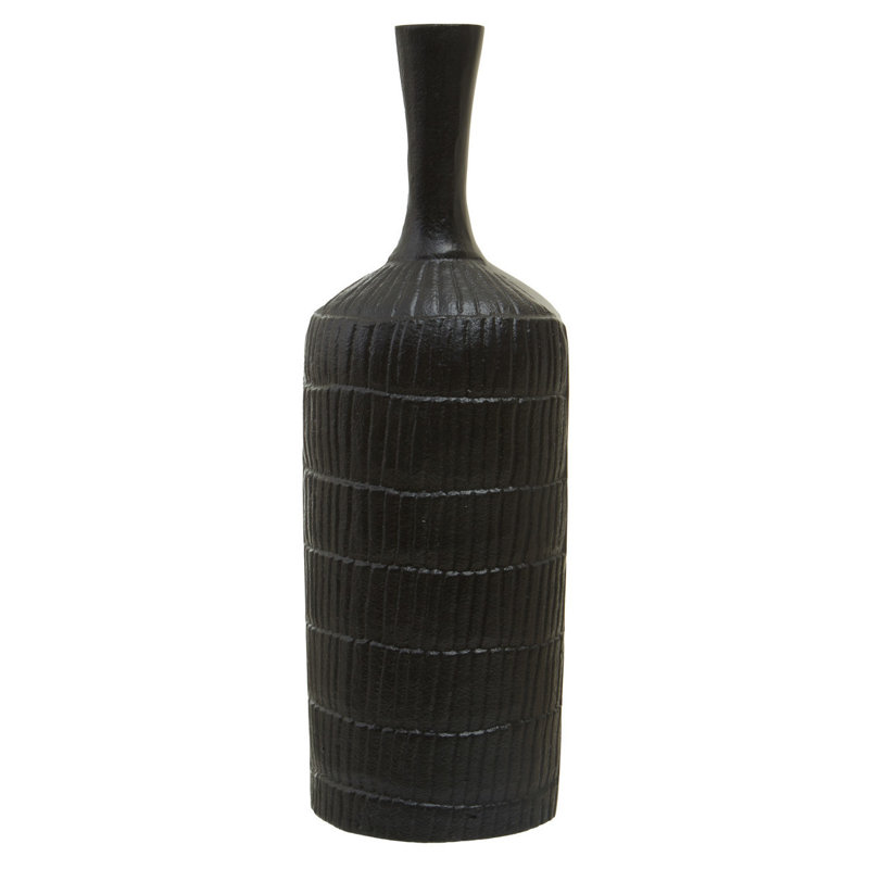 Azraf Ceramic Table Vase, Black, 37cm H x 13cm W x 12cm D