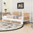 Rattan Wooden Daybed with Twin Trundle-2022014702-2022014701