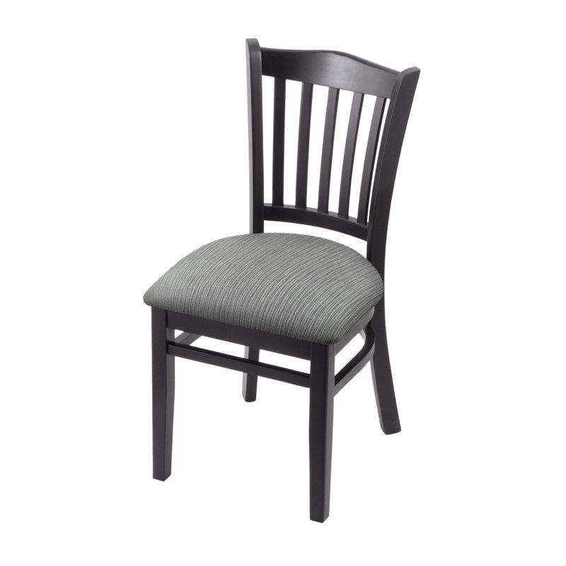 Hampton 18'' H Upholstered Beech Side Chair, Black, Graph Alpine