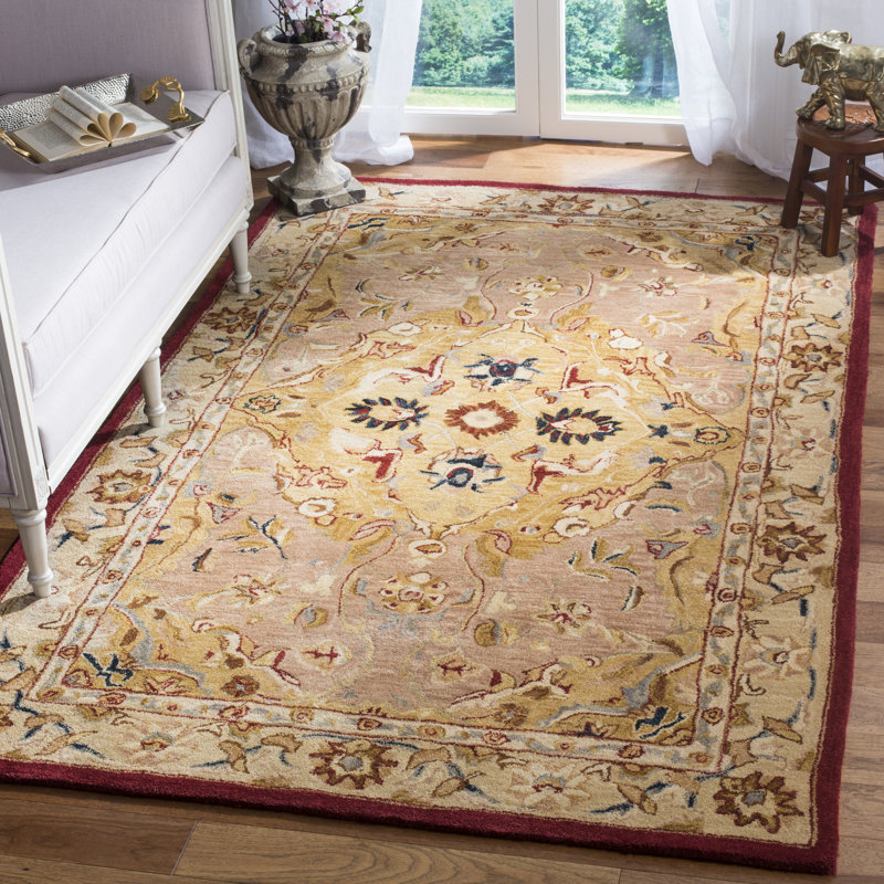 Tingley Hand Tufted Wool Pile Oriental Rug, Rectangle 5' x 8'