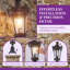 Lampadaire d'extérieur vintage rétro avec abat-jour en verre transparent en métal résistant aux intempéries