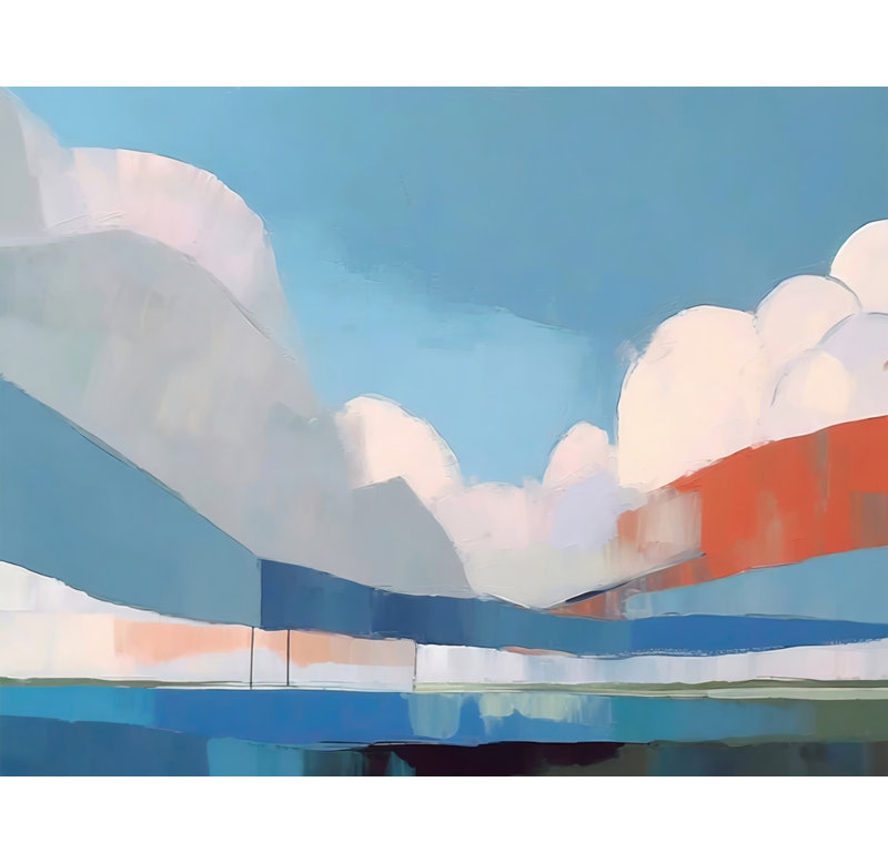 "Paysage 9" sur toile, H 26 po x l 32 po