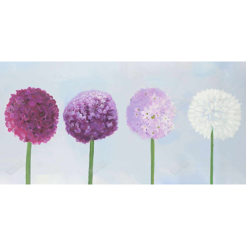 Dahlia Pompon - Toile encadrée romantique pour la décoration intérieure