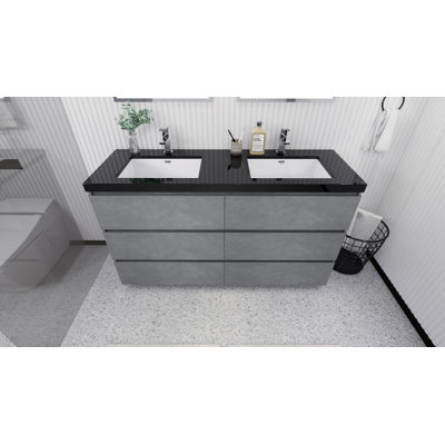 Reyes 58.5'' Double Bathroom Vanity Base Only