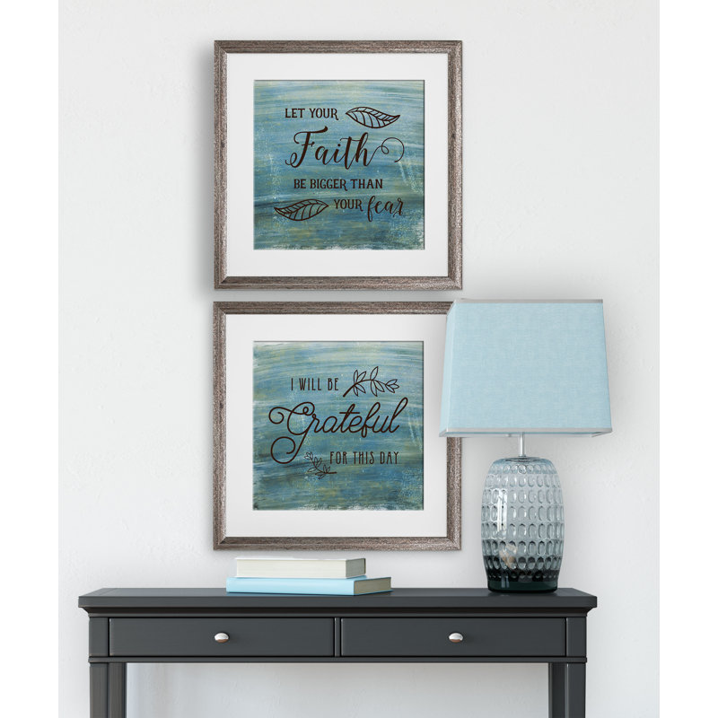 " Faith " 2 - Pieces, Brown Framed
