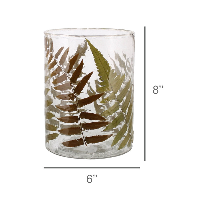 Glass Tabletop Votive Holder, 8" H x 6" W x 6" D