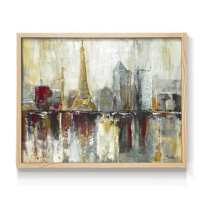 Paris Icons -Framed Print - Restickable, H 8 po x l 10 po, Naturel