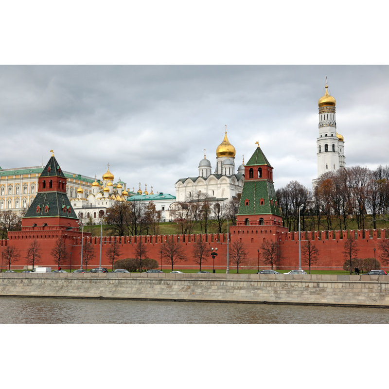 Moscow Kremlin Towers, Russia - Wrapped Canvas Print, 30cm H x 46cm W