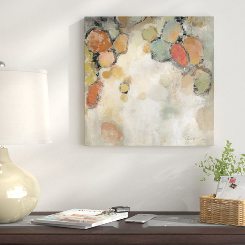 Reproduction d'art sur toile tendue, H 26 po x l 26 po x P 1,5 po, Toile avec cadre noir, Pas de tapis