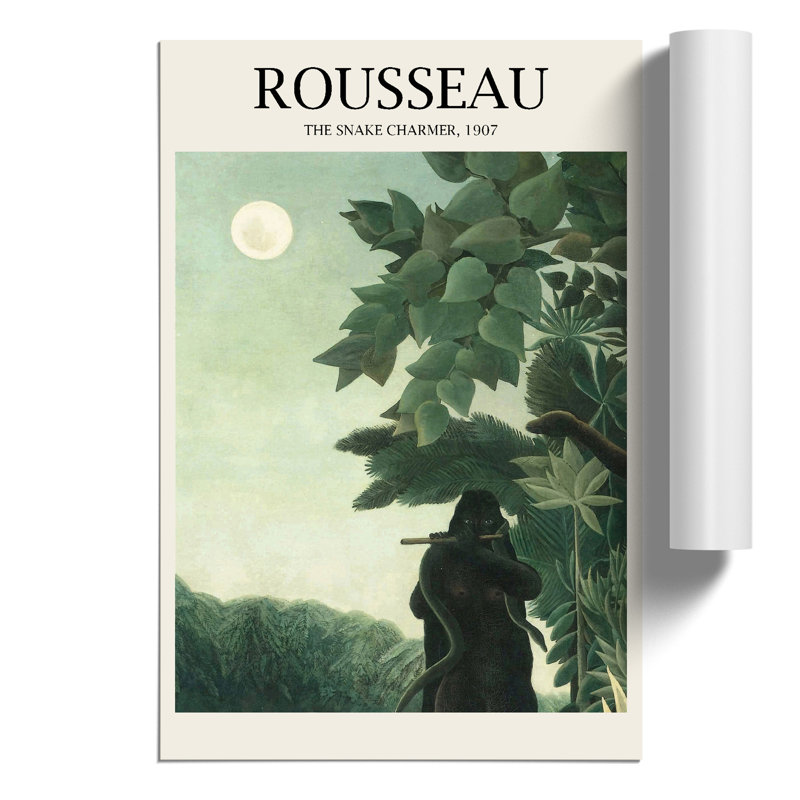 The Snake Charmer Print by Henri Rousseau - Frameless Print, 59cm H x 42cm W x 0.1cm D