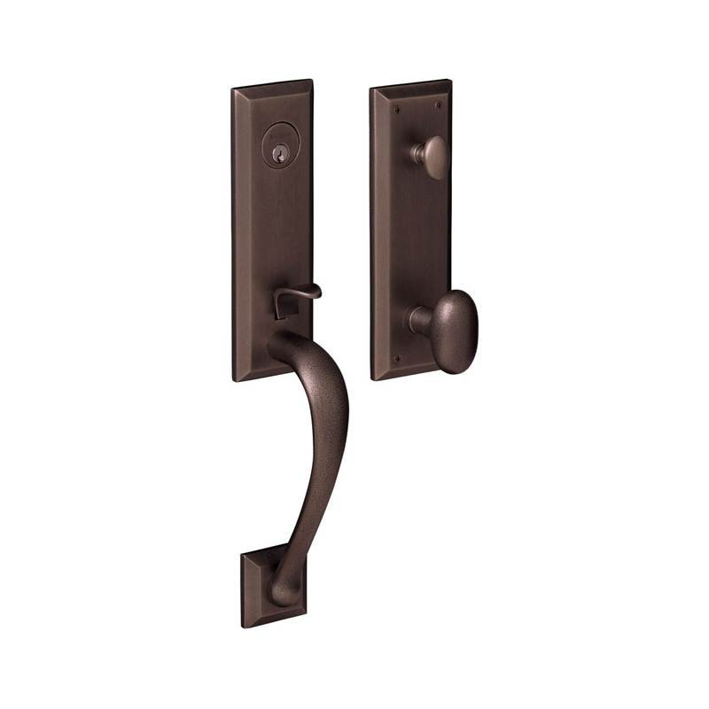 Cody Handleset with Single Cylinder Deadbolt and Door Knob and Rosette, Oil Rubbed Bronze, Keyed Alike, Yes